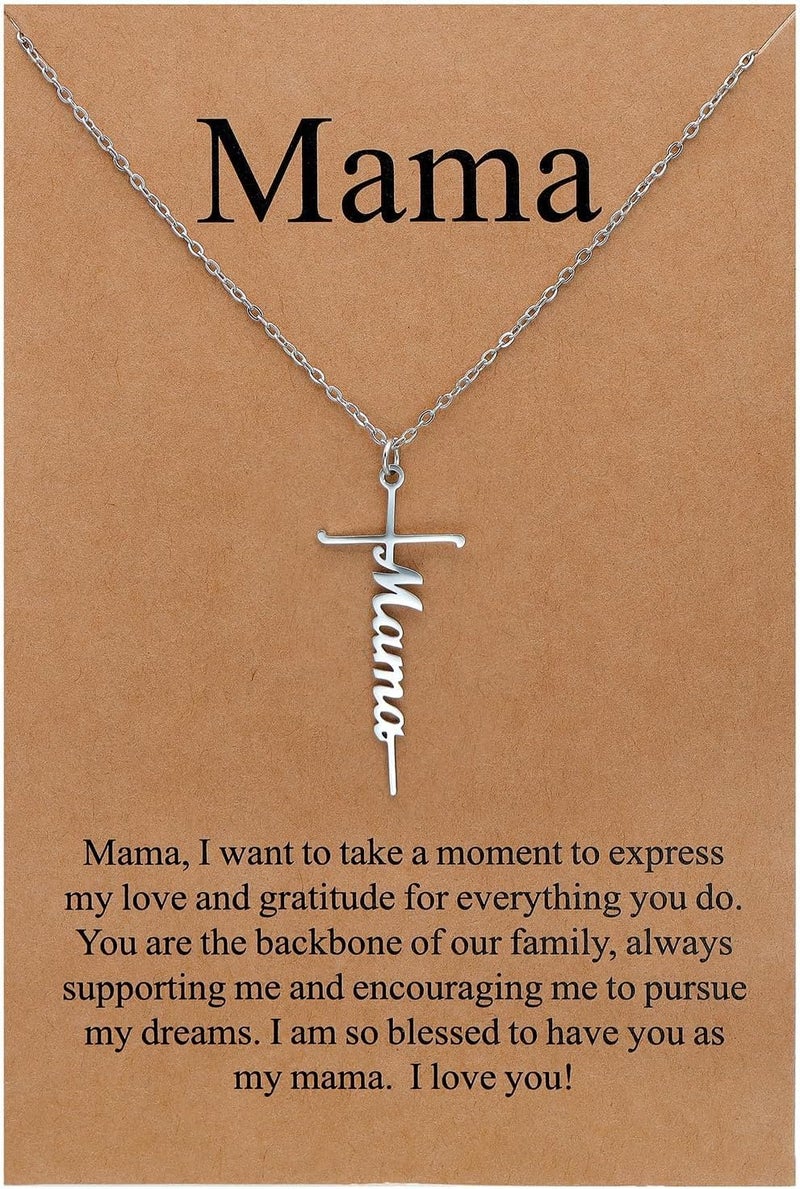 Lcherry Faith Cross Pendant Necklace for Women Religious Christian Jewelry Mother's Day Gifts for Women - Image 1