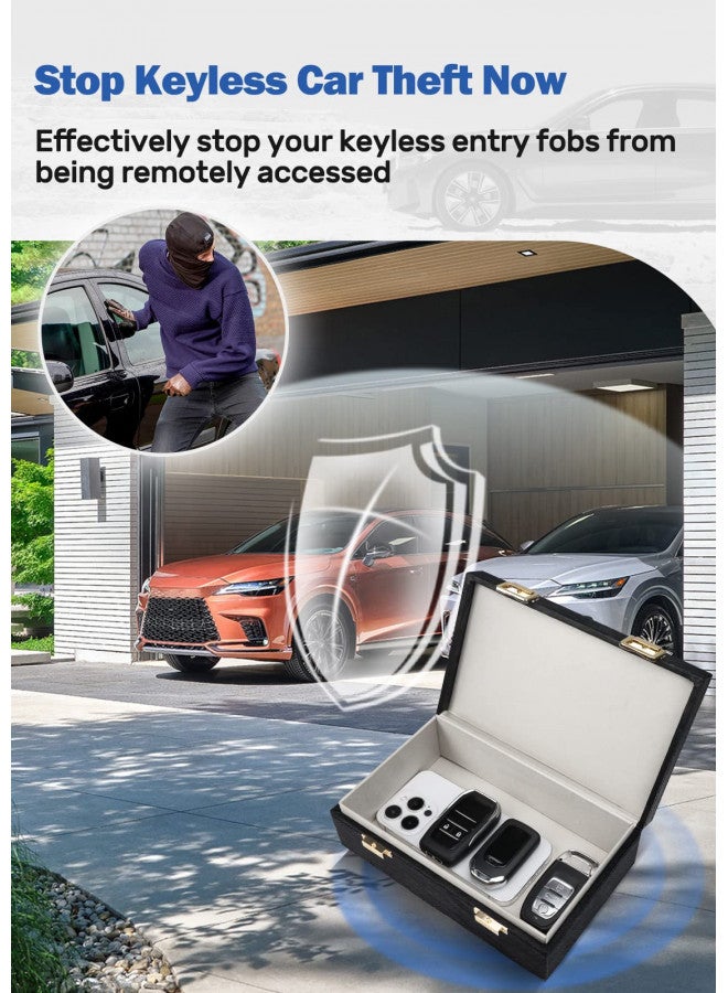 Samfolk Faraday Box & 2 Pack Faraday Bag, Faraday Cage Key Fob Protector, Signal Blocking Box Faraday Key Fob Protector Anti Theft Faraday Pouch for Car Keys Keyless Entry Car Key Protector - Image 1