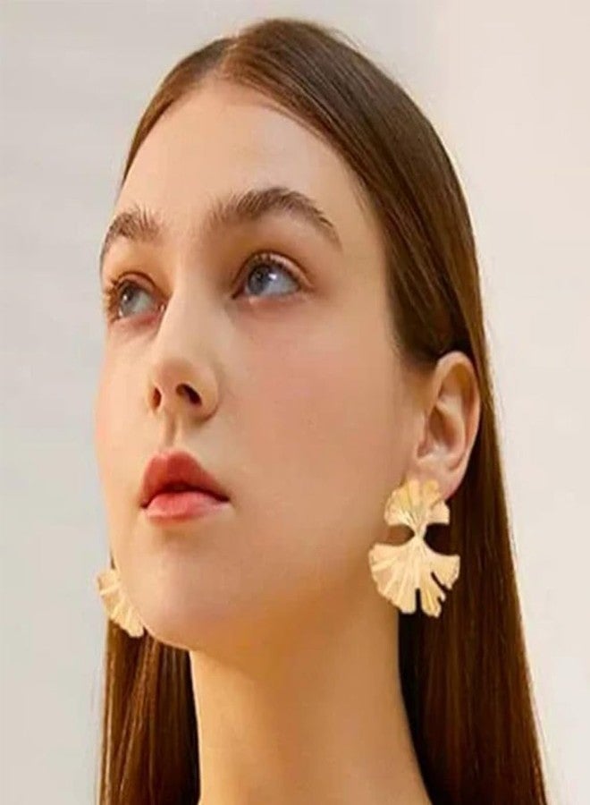 FIFATA Statement Earrings for Women Rattan Earrings Big Gold Geometric Drop Dangle Earrings Set Beach Essentials Hypoallergenic for Sensitive Ears - Image 3