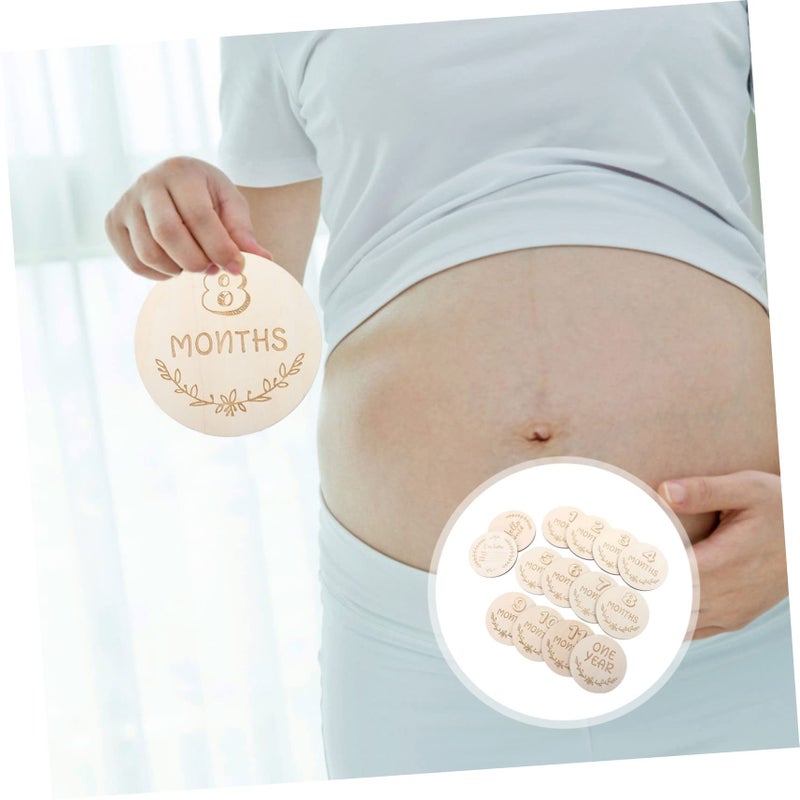 Newborn Monthly Milestone Cards Set For Baby Photography Props Beautiful Grain Texture - Image 4