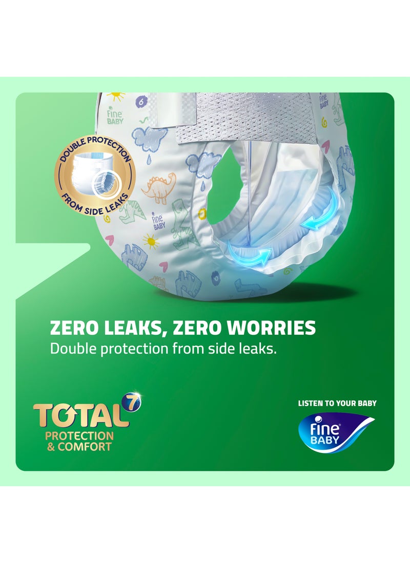 Fine Baby Total 7 Diapers, Size 5 Maxi (11–18 kg) Superior Protection & Comfort, Extra Absorbent, Improved Formula - Image 2