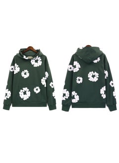 Generic Autumn Winter Couples Hoodie Sweatpants Set 5640 Green 