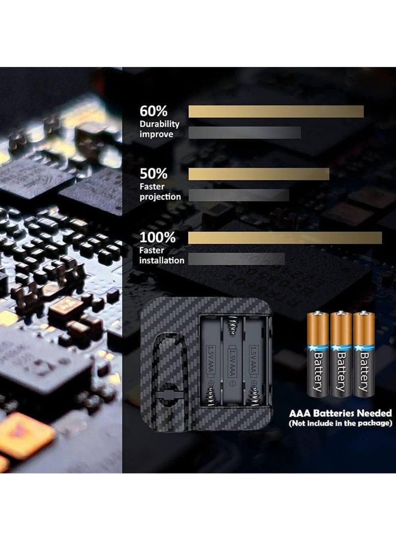 general Car Door Lights Logo Projector Set of 2 Wireless Car Door Logo Lights Projector Carbon Fibre Surface Battery Powered Courtesy Led Door Lights - Image 5