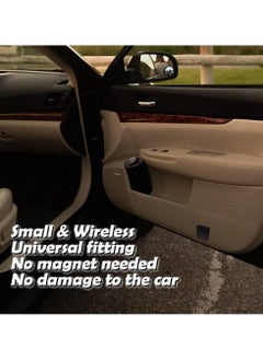 General Car Door Lights Logo Projector Set of 2 Wireless Car Door Logo Lights Projector Carbon Fibre Surface Battery Powered Courtesy Led Door Lights  - Image 2