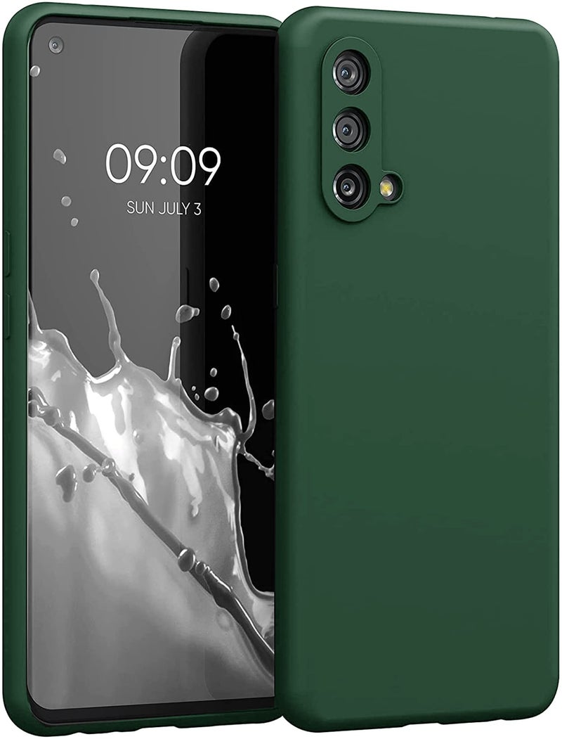 Kapa Matte Lens Protective Back Cover for OnePlus Nord CE (5G) / One Plus Nord CE (5G), Slim Silicone with Soft Lining Shockproof Flexible Full Body Bumper Case (Green) - Image 1