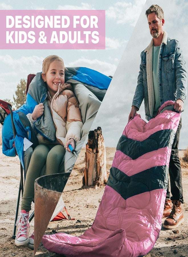 MalloMe Camping Sleeping Bags for Adults - Compact Sleeping Bag for Hiking, Backpacking, Cold Weather & Warm - Lightweight Packable Travel Gear Summer & Winter - Kids Girls Boys 1 & Double 2 Person - Image 5