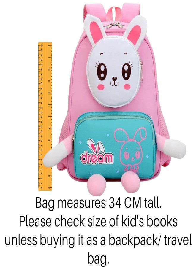Wizplex Small School Bag for Kids For Nursery/Pre| Dangling Tiger/Bunny Soft Toy Legs Design Bag for Travel, Leisure for kids 3-5 years old (Red) - Image 4