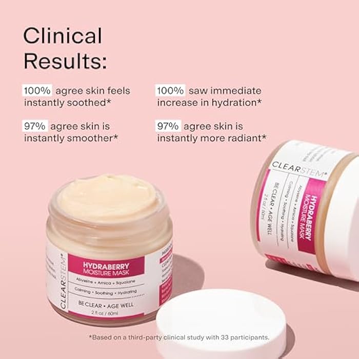 CLEARSTEM HYDRABERRY Hydrating Face Mask for Women - Night Mask for Sleeping for Women with Ceramides, Arnica & Magnesium PCA - Overnight Mask for Evening Hydration to Nourish & Protect Skin Barrier - Image 5