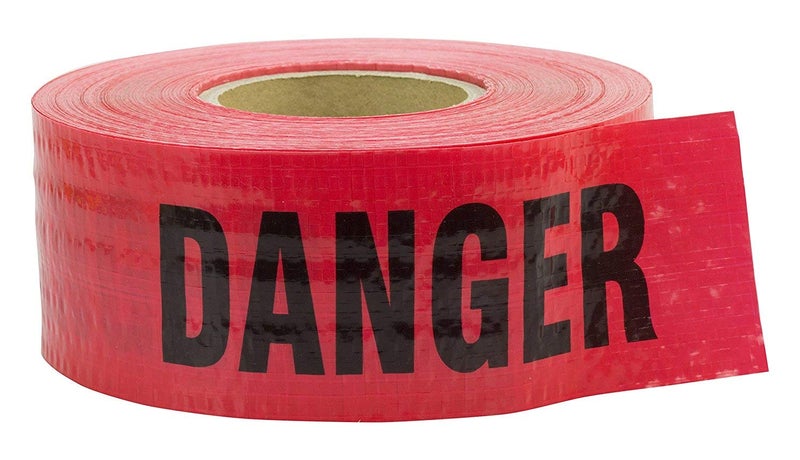 CH Hanson 16031 Reinforced Danger Tape, 5.0 Mil, 500 ft. Roll