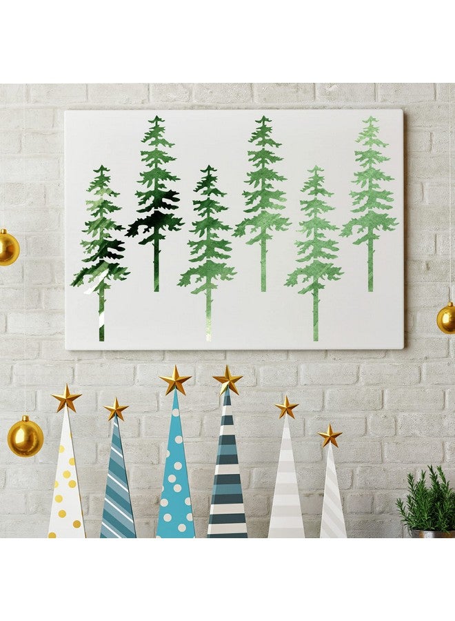 CODOHI 12 Pcs Trees Stencils, Tall Fir Pine Cypress Cedar Christmas Trees Stencils For Painting, Assorted Sizes Reusable Tree Templates For Window Wood Wall Canvas Holiday Decor - Image 3