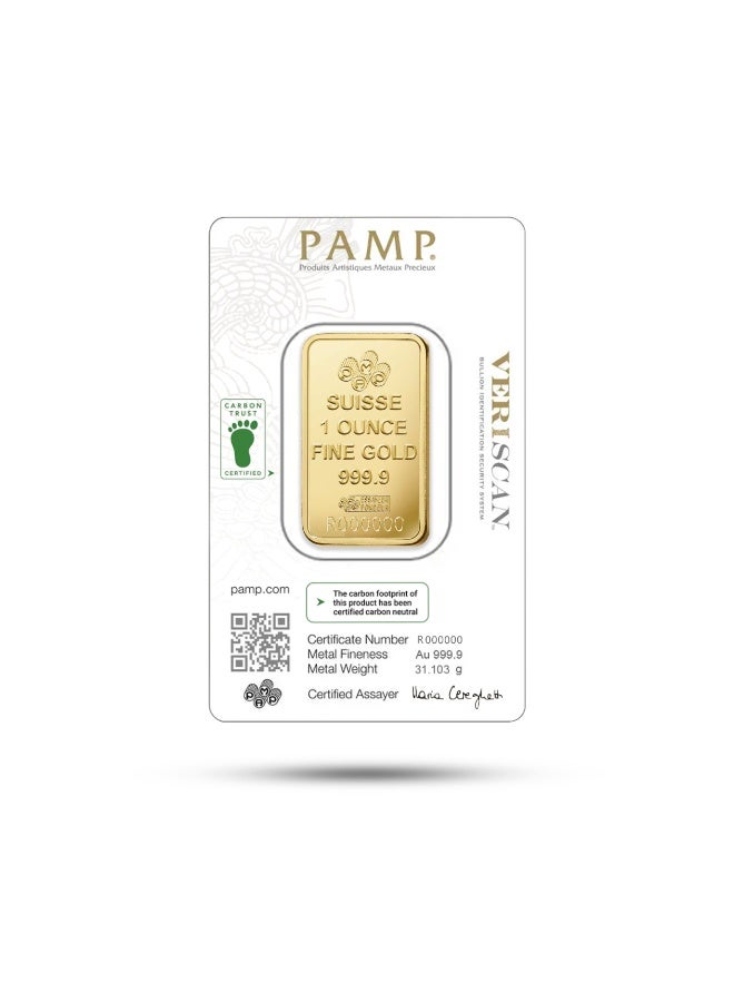 بامب سبيكة ذهب "الملكة" (Queen) من PAMP Suisse، وزن أونصة واحدة، عيار 24 قيراط (نقاء 999.9) - Image 2