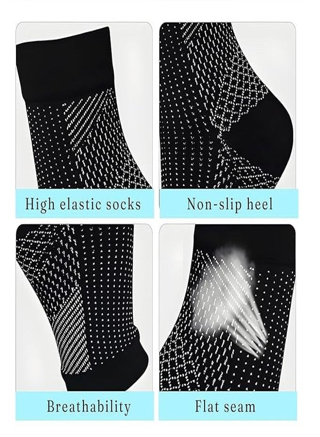 UnV Unisex Cotton Orthopedic Neuropathy Socks | Unisex Outdoor Sport Ankle Compression Socks for Plantar Fasciitis, Ankle Swelling & Foot, Injury Recovery, Diabetic Non Toxic | Neuro Compression Ankle Support Socks - Comfortable Bamboo Yarn for Plantar Fasciitis, Arch Support, Swelling. - Image 2