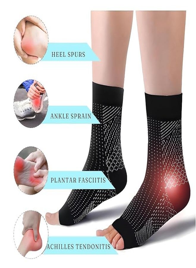 UnV Unisex Cotton Orthopedic Neuropathy Socks | Unisex Outdoor Sport Ankle Compression Socks for Plantar Fasciitis, Ankle Swelling & Foot, Injury Recovery, Diabetic Non Toxic | Neuro Compression Ankle Support Socks - Comfortable Bamboo Yarn for Plantar Fasciitis, Arch Support, Swelling. - Image 5