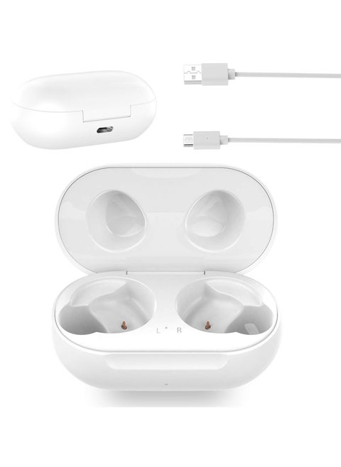 Wireless Charging Case for Samsung Galaxy Buds (SM-R170 R175), Replacement Dock with Bluetooth Pairing Support, Fast Charging for Galaxy Buds Earbuds, Sleek White Design