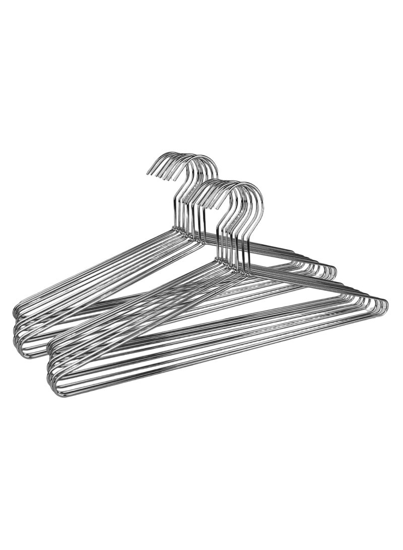 Noon East 20 Piece Stainless Steel Solid Hanger, Lightweight Strong and Durable for Jacket Pants Space Saving Household Hangers for Adults 19x43cm - Image 1