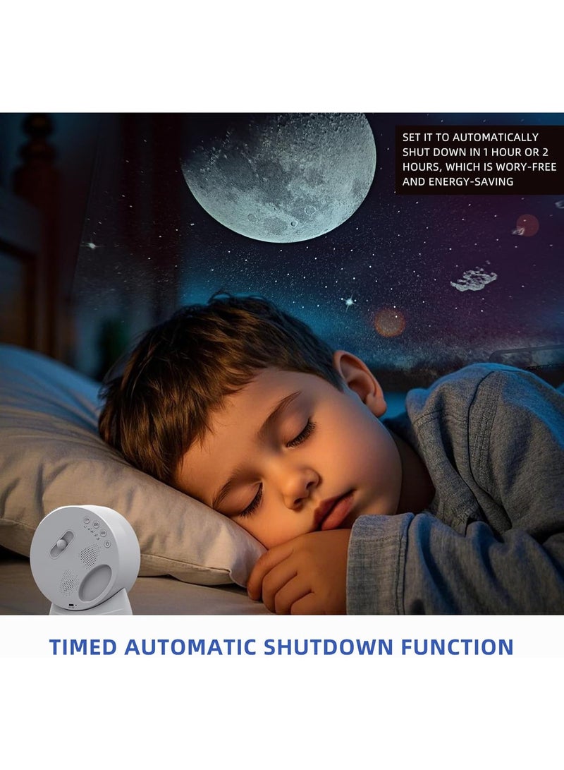 BlueFire Galaxy Star Projector Night Light with Shooting Stars, HD Planetarium Projector with 13 Discs, Bluetooth Speaker 5.4, White Noise & Sleep Sounds, Remote Control, Dual Alarm Clock, Kids Bedroom, Home, Camping & Romantic Atmosphere Lamp - Image 3