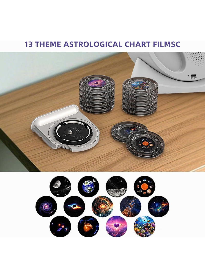 BlueFire Galaxy Star Projector Night Light with Shooting Stars, HD Planetarium Projector with 13 Discs, Bluetooth Speaker 5.4, White Noise & Sleep Sounds, Remote Control, Dual Alarm Clock, Kids Bedroom, Home, Camping & Romantic Atmosphere Lamp - Image 2