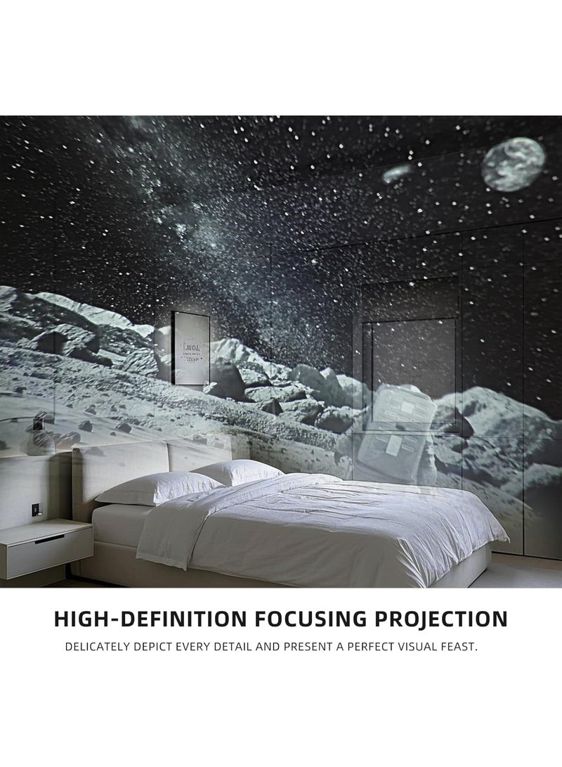 BlueFire Galaxy Star Projector Night Light with Shooting Stars, HD Planetarium Projector with 13 Discs, Bluetooth Speaker 5.4, White Noise & Sleep Sounds, Remote Control, Dual Alarm Clock, Kids Bedroom, Home, Camping & Romantic Atmosphere Lamp - Image 5