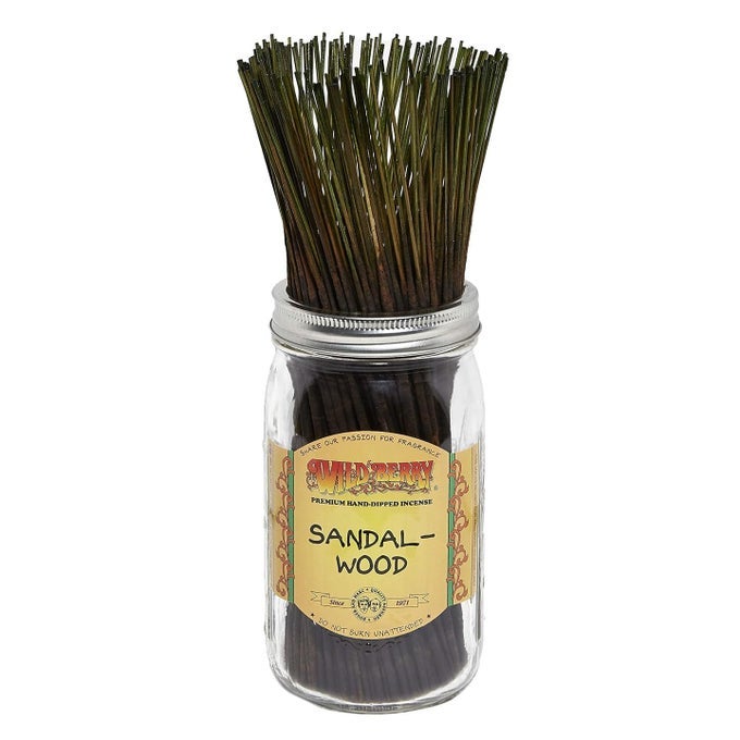 INCENSE STICKS SANDALWOOD LOVELY SANDALWOOD SCENT WITH CEDARWOOD AND AMBER HAND DIPPED IN THE USA 100 COUNT