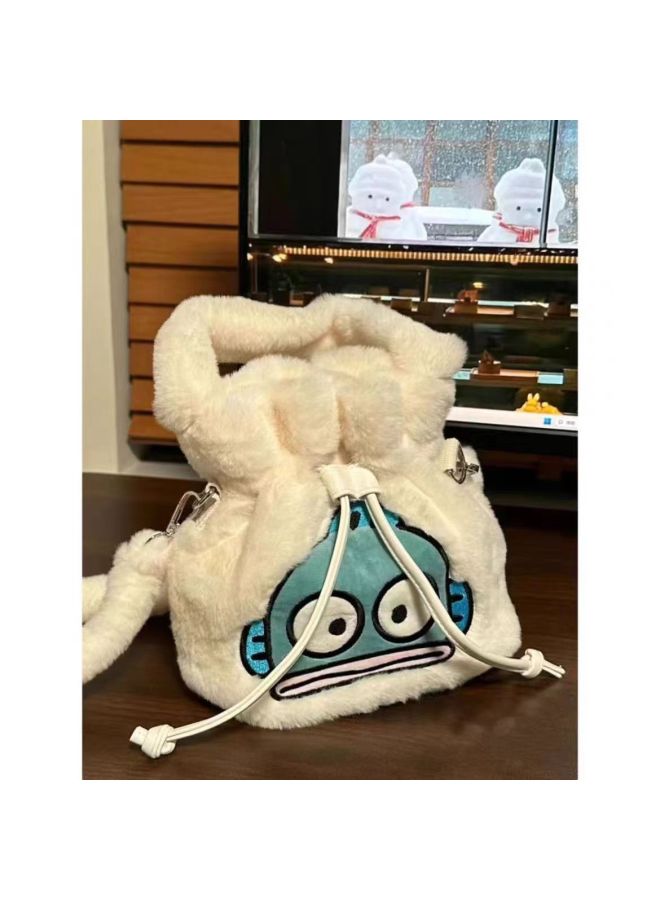High-looking Capabala Backpack Plush Bag Cartoon Drawstring Bag Cute Capybara Storage Bag Crossbody-Color:Clownfish Handbag-Size:Free Size - Image 1
