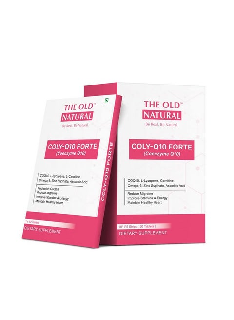 The Old Natural Colyq10 Forte COQ10 Tablets I Coenzyme Q10 With L-Lycopene,  Carnitine, Omega-3, Zinc Suplhate, Ascorbic Acid (10 Tablets * 1 Strips) |  Best Price KSA | Riyadh, Jeddah