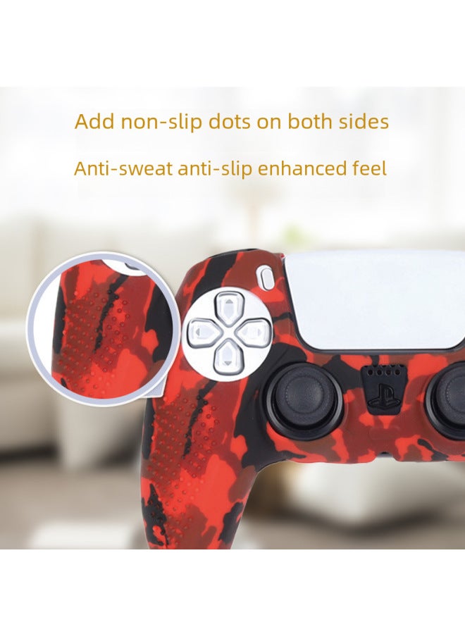 PS4 Handle Shell PS5 Handle Protective Cover For Sony Game Console Protective Shell Anti-slip Silicone Shell Accessories-Model:ps4/anti-slip Point Monochrome - Image 3