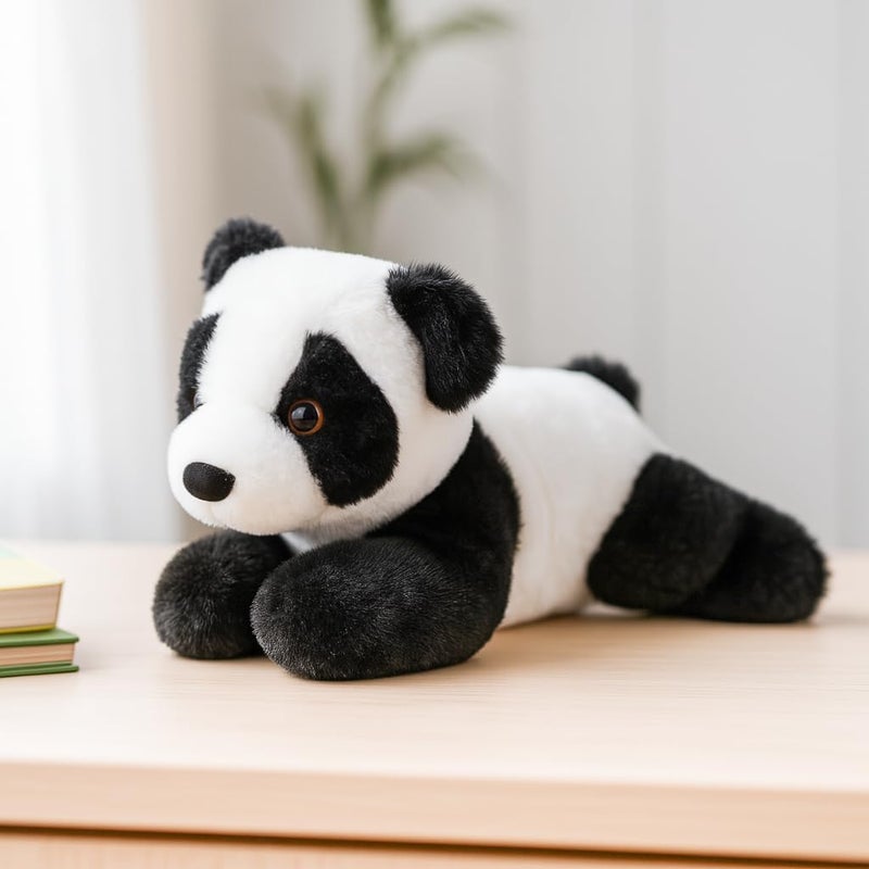 Mirada Floppy Panda Soft Toy - Black & White Plush Stuffed Animal for Kids & Girls 21cm - Image 1
