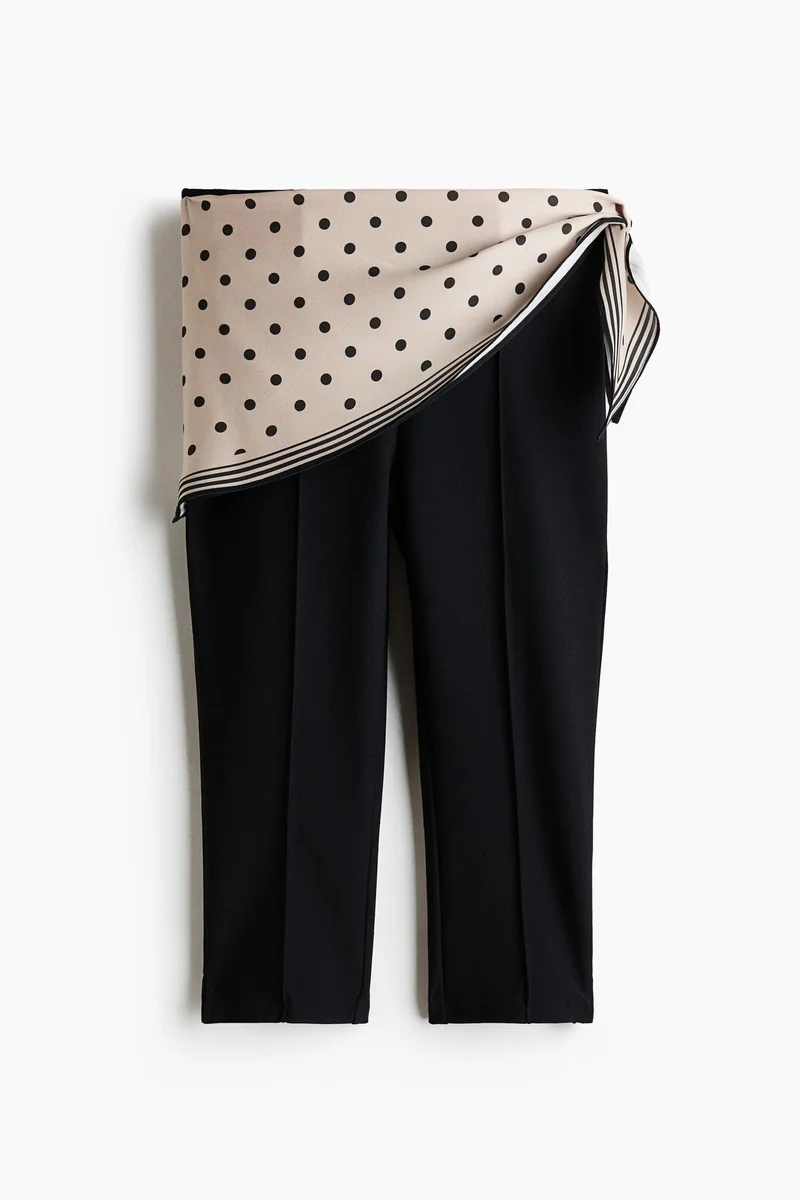 H&M Scarf-detail Capri leggings