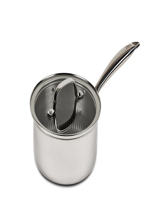 Copper Chef Titan Pan, Try Ply Stainless Steel Non-Stick Frying Pans, 2 QT Sauce Pan with Lid - Image 1