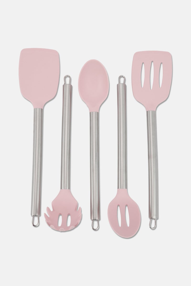 Core Kitchen 5 Pieces Silicone And Stainless Steel Utensil Set - Image 1