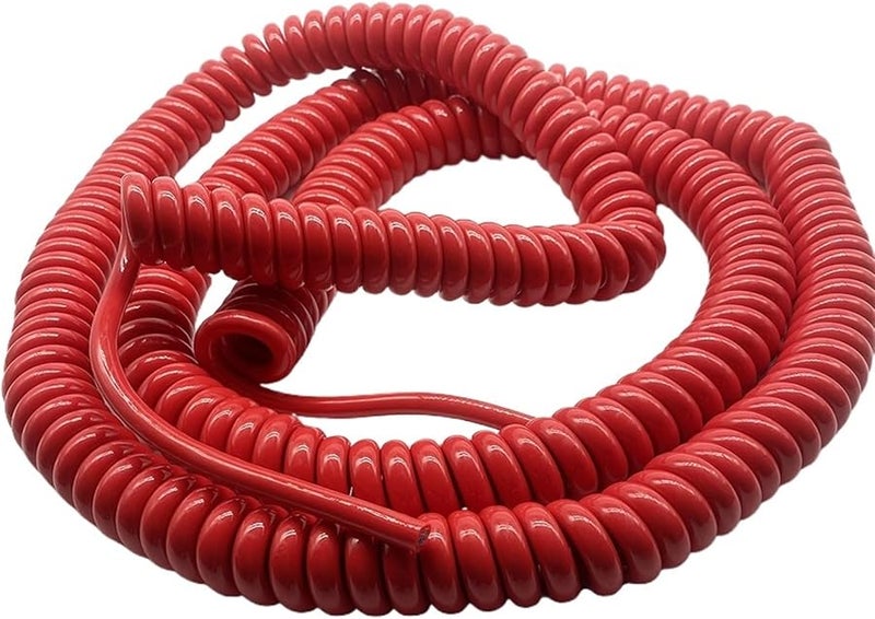 Coiled Extension Cord 2 Core 1 5mm2 Copper Power Cable Stretch 4 Meters - Image 1