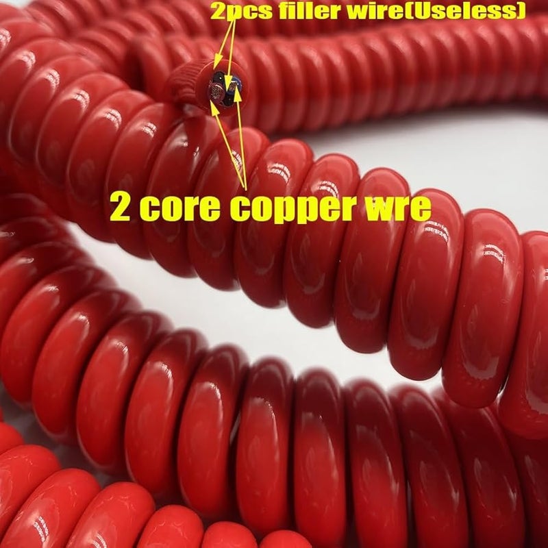 Coiled Extension Cord 2 Core 1 5mm2 Copper Power Cable Stretch 4 Meters - Image 5