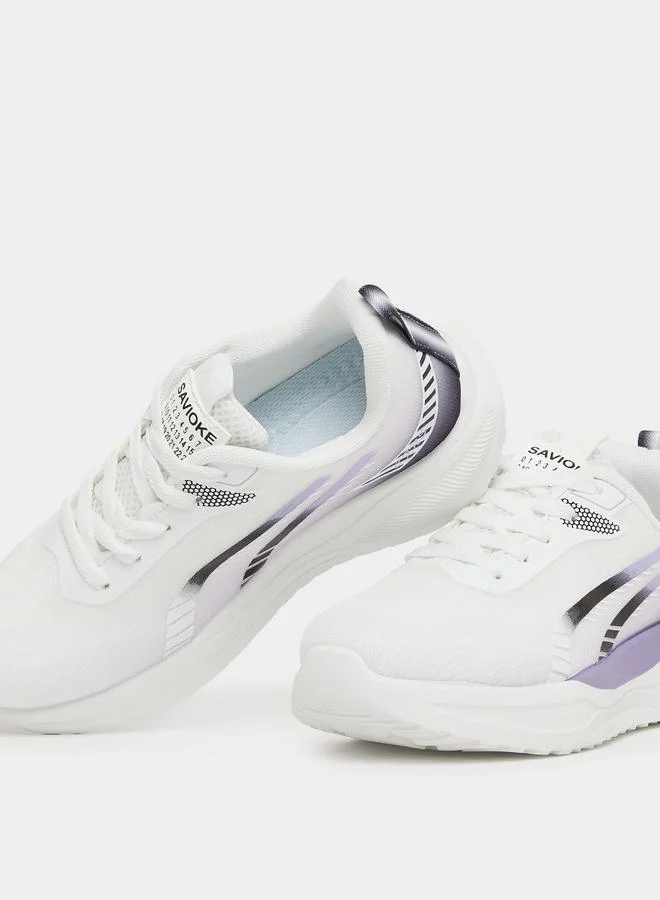 Styli Styli Textured Lace-Up Sneakers