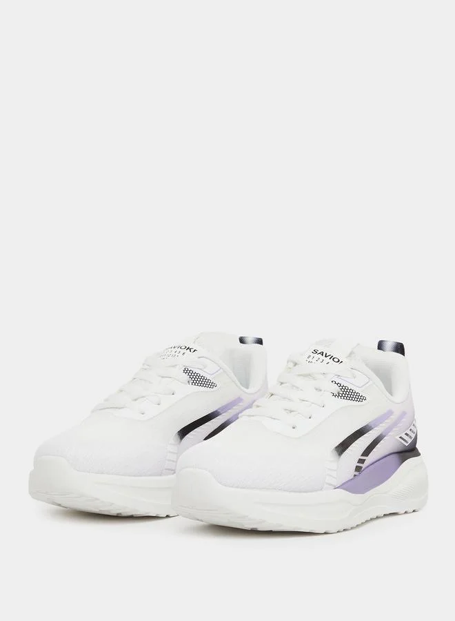 Styli Styli Textured Lace-Up Sneakers