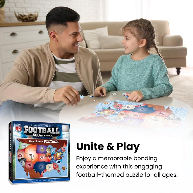 MasterPieces Sports Puzzle - All Teams 500 Piece Jigsaw Puzzle for Adults - NFL League Map Puzzle - 24"x18" - Image 5