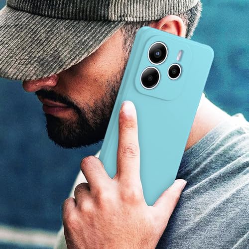 DIZORO Compatible with Mi Redmi Note 14 5G Back Cover with Upgraded Square Edges for Camera Protection Shockproof Flexible Matte Liquid Silicone Mobile Phone Case (Mint Green.) - Image 5