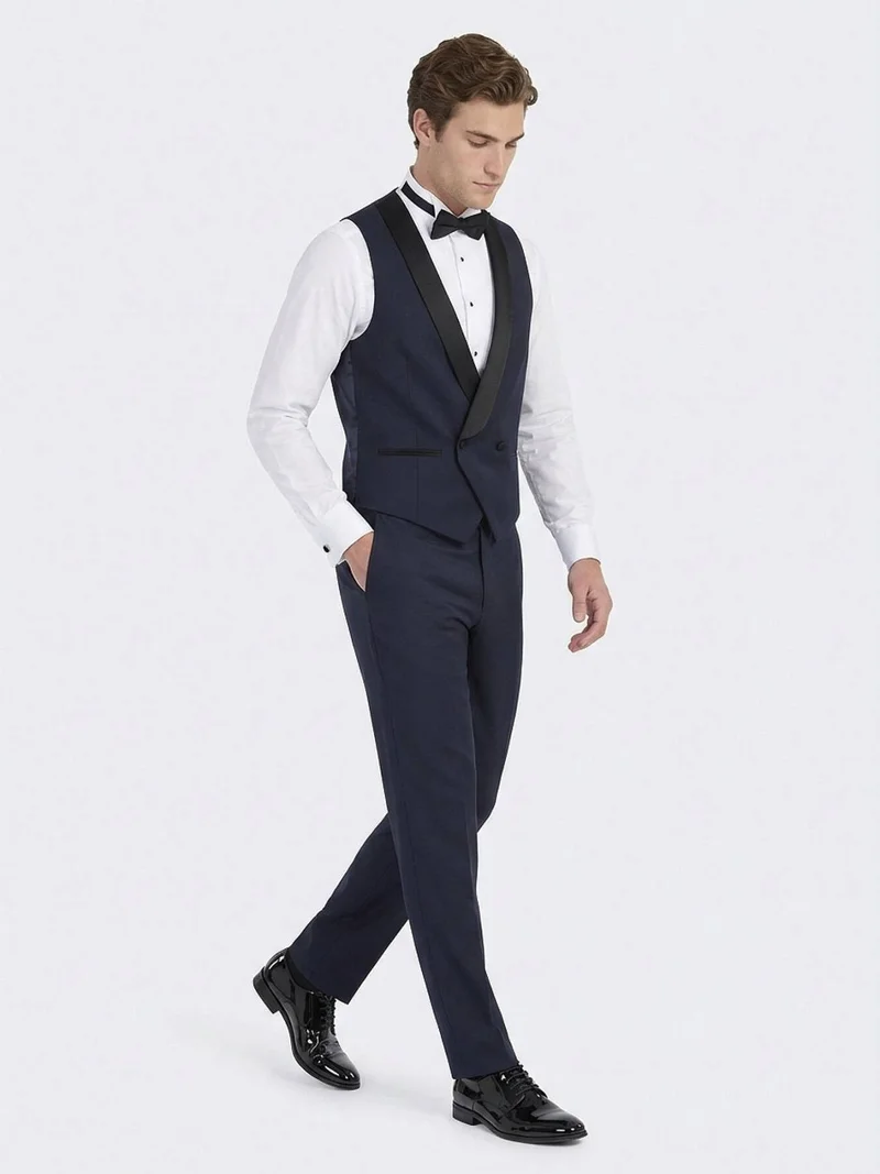 Kip Saks Slim Fit Shawl Collar Classical Waistcoat