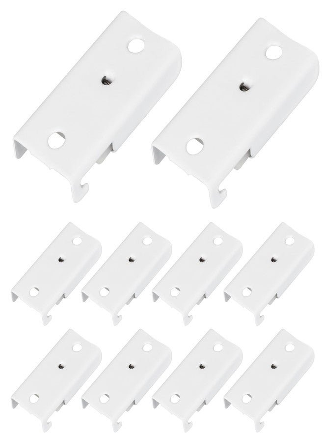 KOLAKO 10 Pack Mount Brackets, White Ceiling Curtain Track Accessories - Image 1