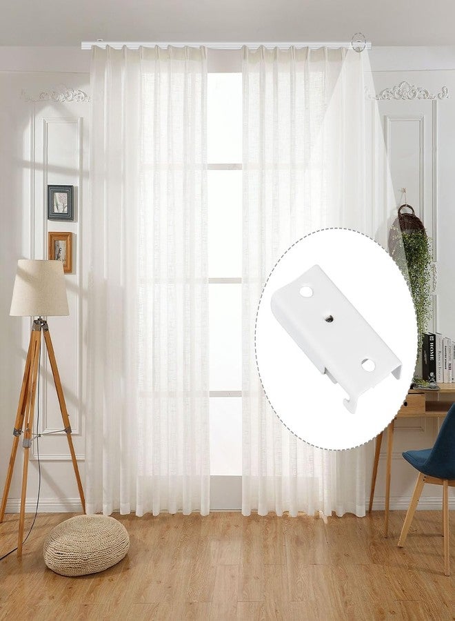 KOLAKO 10 Pack Mount Brackets, White Ceiling Curtain Track Accessories - Image 4