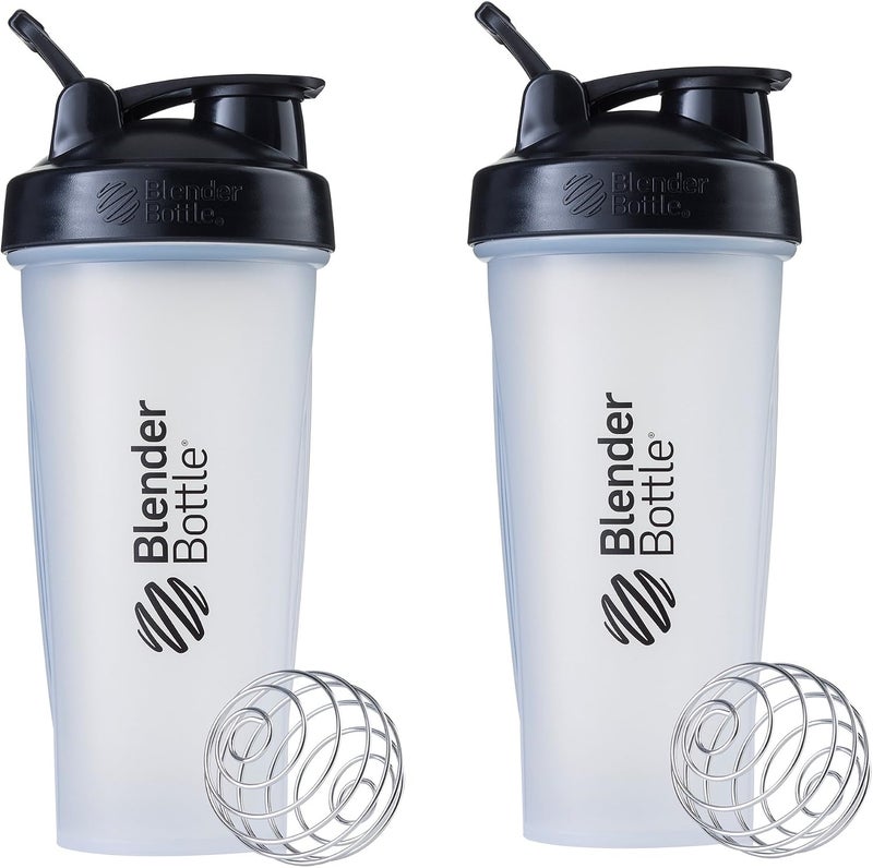 BlenderBottle Blender Bottle Classic Loop Top Shaker Bottle, 28-Ounce 2-Pack, Moss/Moss and Navy/Navy 28oz C02692 - Image 1
