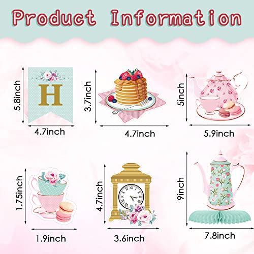 Zonon Floral Tea Party Birthday Decorations - Tea for Two Party Supplies for Little Girls, Spring Summer Flower Hanging Garland & Centerpiece for Baby Shower, Afternoon Theme Celebrations - Image 2