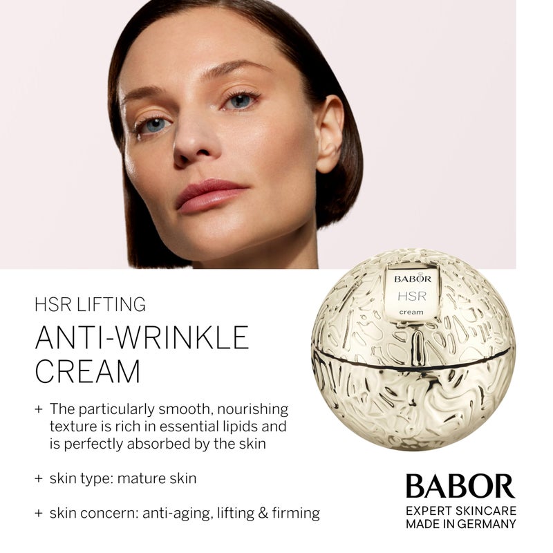 BABOR HSR Lifting Anti Wrinkle Cream, Travel Anti Aging Night Cream, Target Fine Lines & Wrinkles, Vitamin E, Increase Moisture & Radiance, Daily Moisturizer for Smoother Skin, 0.5 oz - Image 2