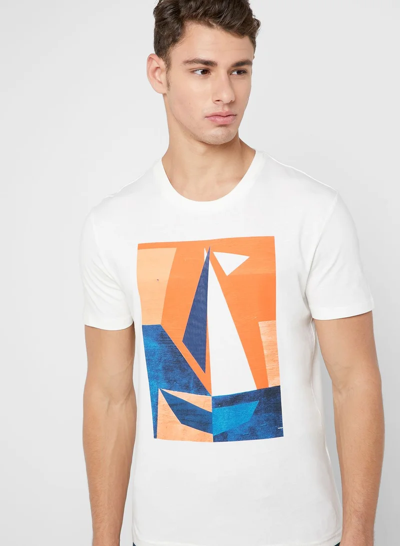 Reserved Sailing Boat Crew Neck T-Shirt