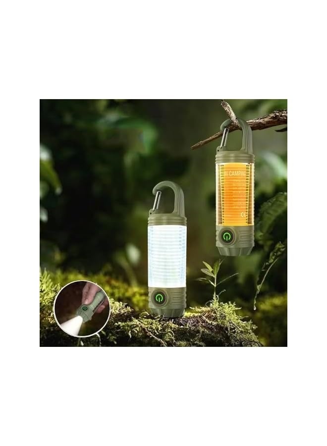 erorex Camping Lantern Flashlight, Portable Camp Lighting Rechargeable, Outdoor Light with Hook, White Warm Light and Red Light, 6 Modes, Camping Lights for Hurricane, Emergency, Hiking, Fishing, Camping/ - Image 2