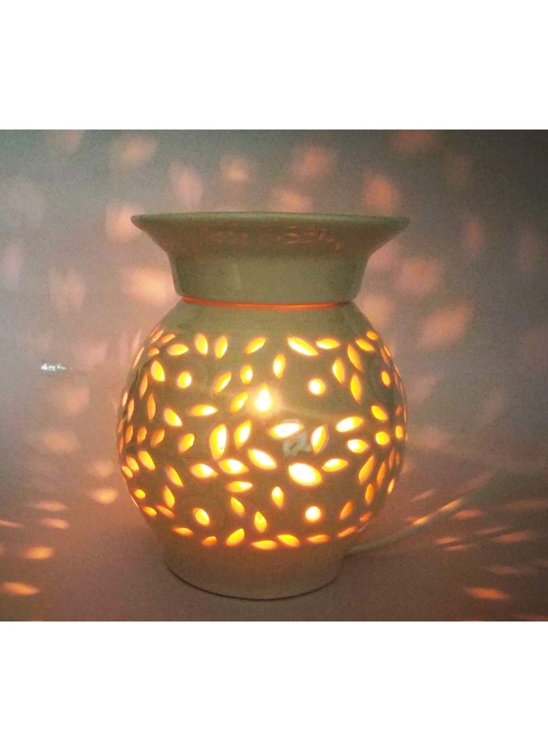 Marigold Stores Ceramic Electric Essential Oil Warmer Essential Oil Diffuser Essential Oil Burner with Dimmer Thermostat to Control Fragrance and Light Intensity by MARIGOLD STORES  - Image 1