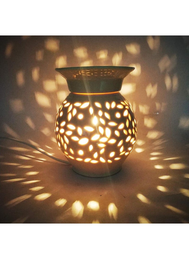Marigold Stores Ceramic Electric Essential Oil Warmer Essential Oil Diffuser Essential Oil Burner with Dimmer Thermostat to Control Fragrance and Light Intensity by MARIGOLD STORES  - Image 3