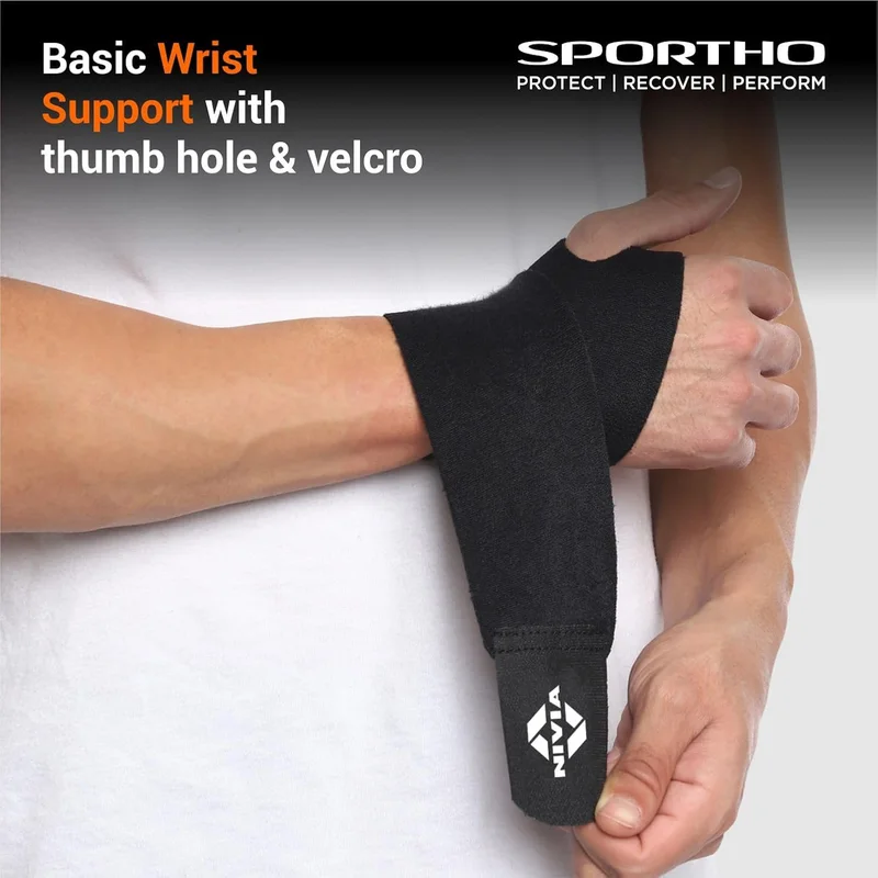 نيفيا Nivia Basic Support Combo for Wrist, Elbow, Knee, and Ankle - Pack of 4 for Gym Workouts & Injury Prevention
