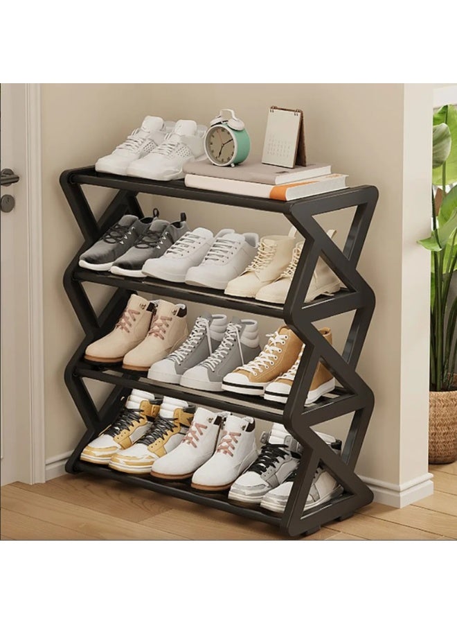 لينجوي رف أحذية محمول بثلاث طبقات، منظم تخزين بثلاث طبقات للمدخل، سهل التركيب - Image 2