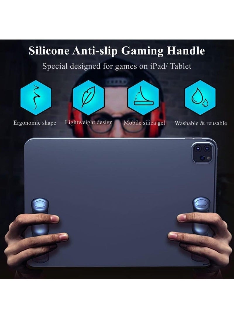 Mobile PUBG Game Controller For Ipad Tablet, Six Finger Gamepad Joystick Continuous Click, Sensitive Shoot Aim Grip Trigger Switches Joystick - Image 2