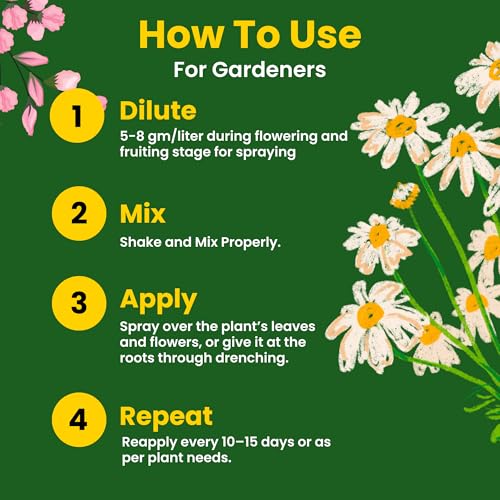Utkarsh Boronated CAN - Boronated Calcium Nitrate for Plants, 100% Water Soluble Fertilizer, Boosts Healthy Flower and Fruit Growth & Yield in Plants (900 gm; Pack of 1) - Image 5